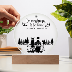 Find My Way Home – Custom Coordinates Acrylic Plaque