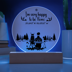 Find My Way Home – Custom Coordinates Acrylic Plaque