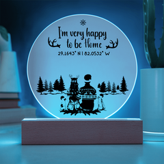 Find My Way Home – Custom Coordinates Acrylic Plaque