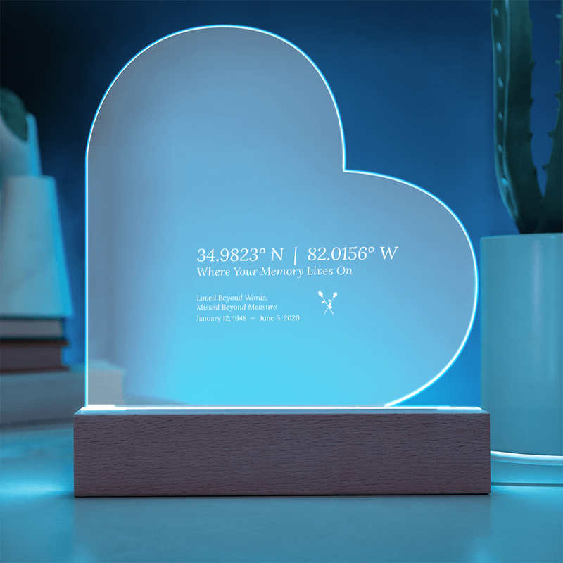 In Loving Memory | Acrylic Heart Memorial Keepsake