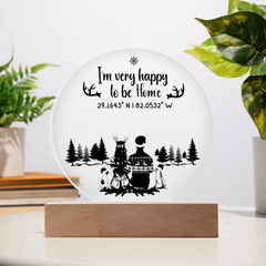 Find My Way Home – Custom Coordinates Acrylic Plaque
