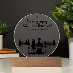Find My Way Home – Custom Coordinates Acrylic Plaque