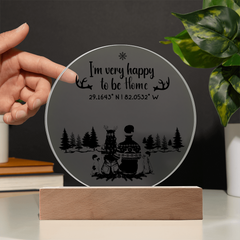 Find My Way Home – Custom Coordinates Acrylic Plaque