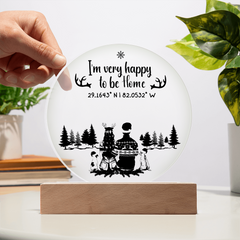 Find My Way Home – Custom Coordinates Acrylic Plaque