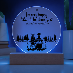 Find My Way Home – Custom Coordinates Acrylic Plaque