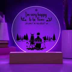 Find My Way Home – Custom Coordinates Acrylic Plaque